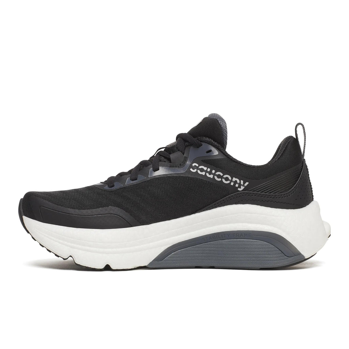 Saucony Women's Omni ST 23 100 Black/Silver medial