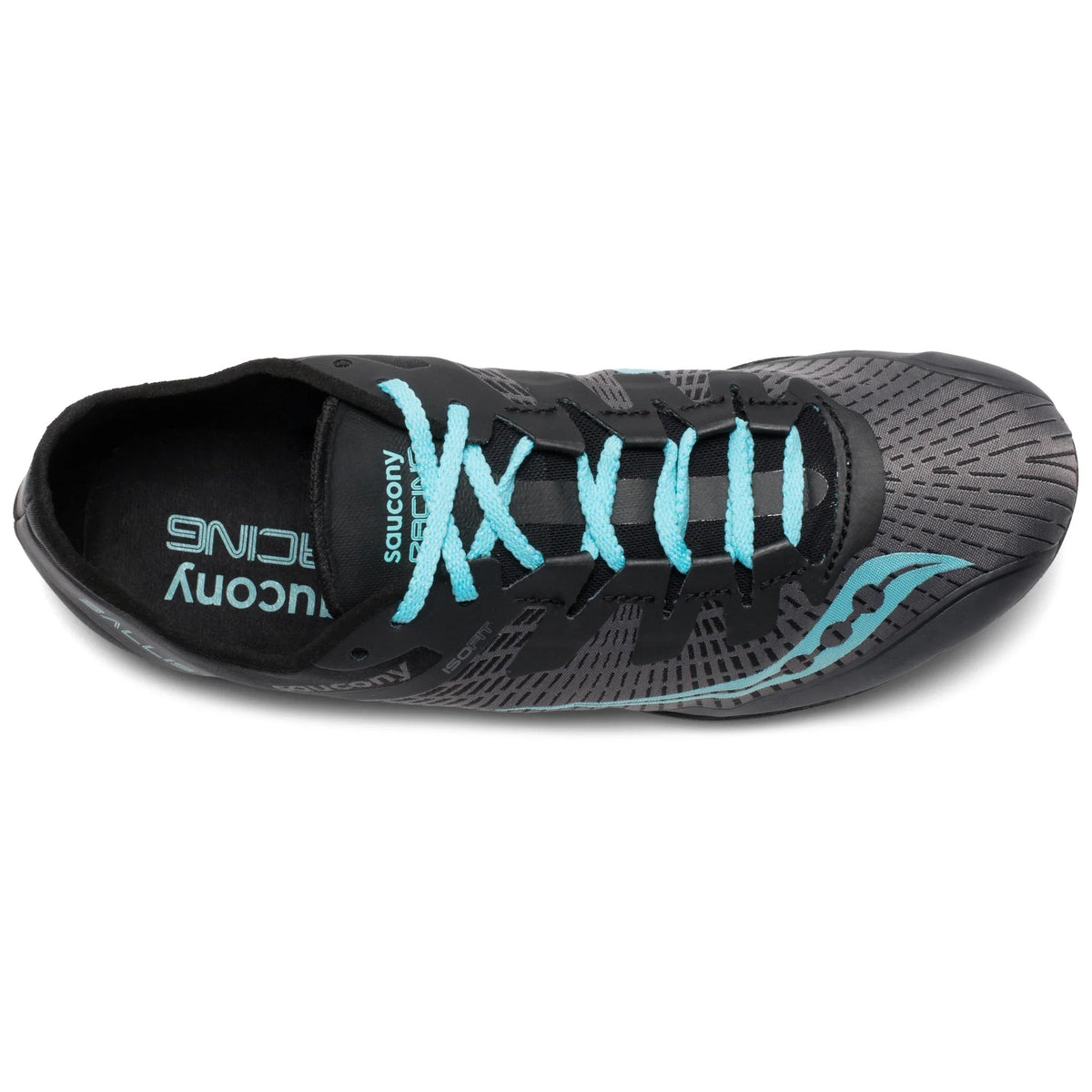 Saucony Women's Ballista 2 4 Black/Blue/Purple medial