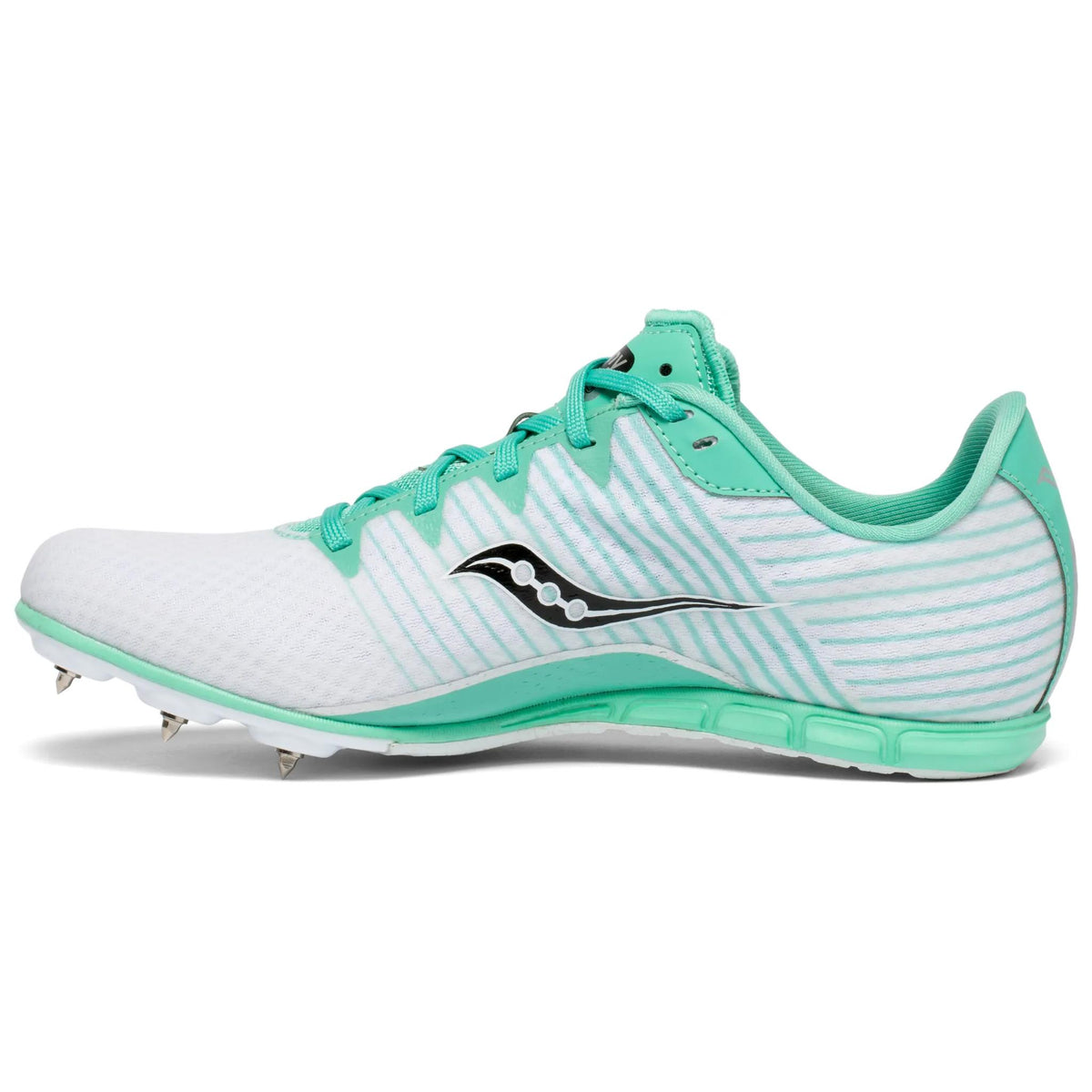 Saucony Women's Vendetta 2 05 White/Teal pair angle