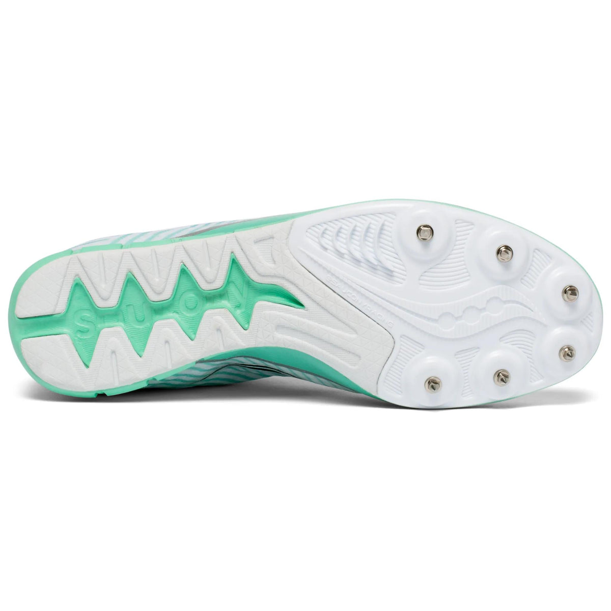 Saucony Women's Vendetta 2 05 White/Teal heel