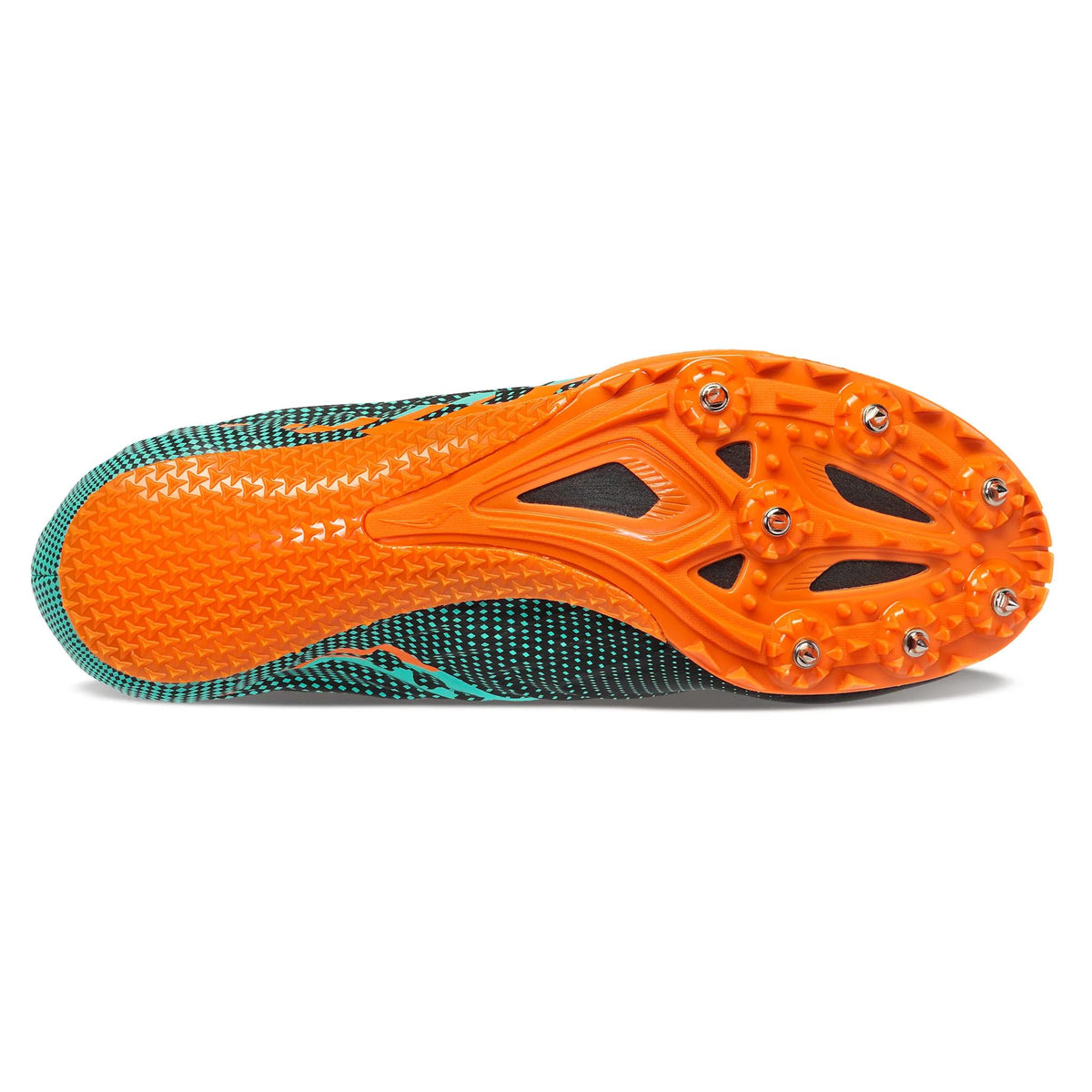 Saucony Women's Spitfire 5 26 Black/Cool Mint heel
