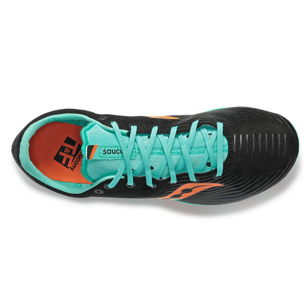 Saucony Women's Ballista MD 26 Black/Cool Mint medial