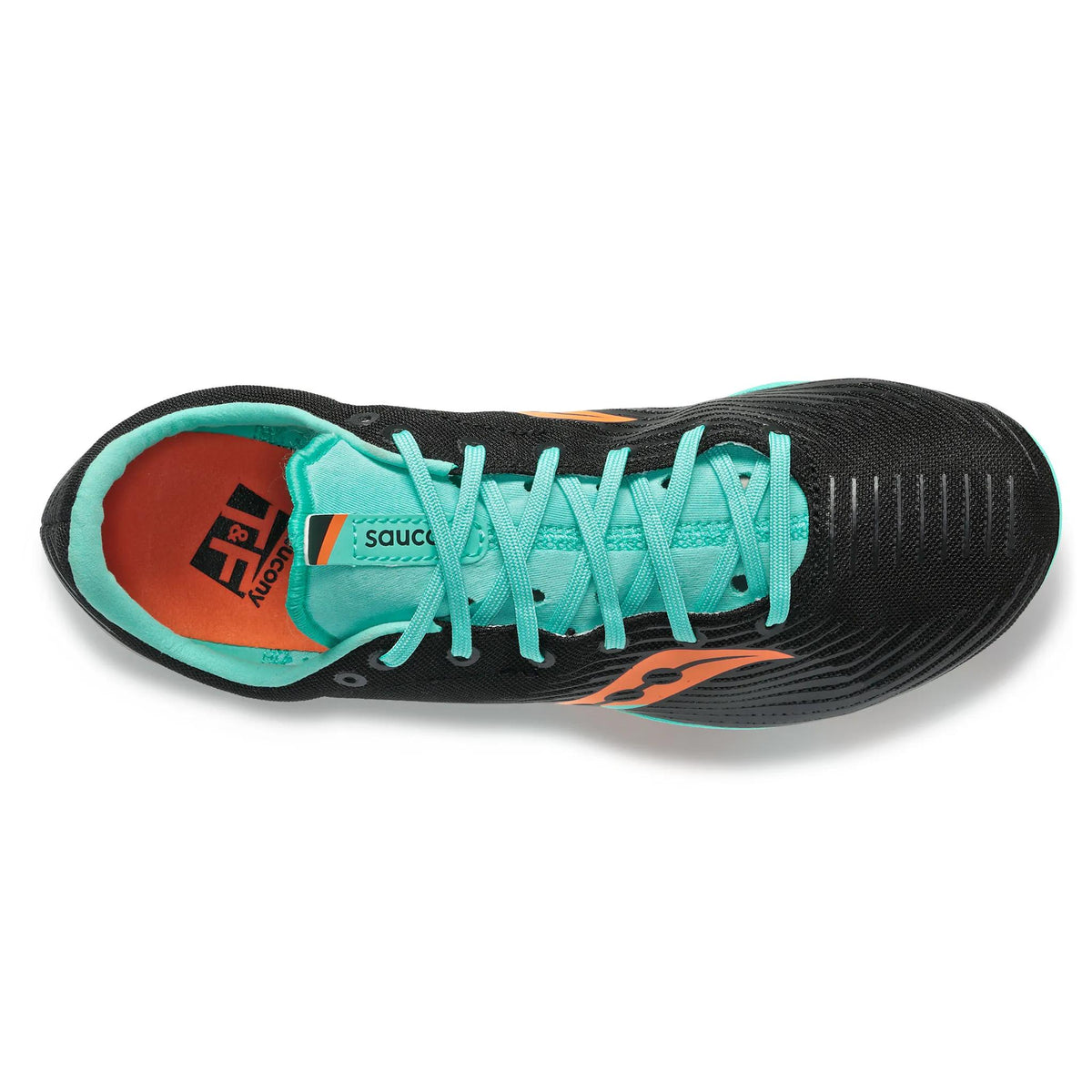 Saucony Women's Ballista MD 26 Black/Cool Mint medial
