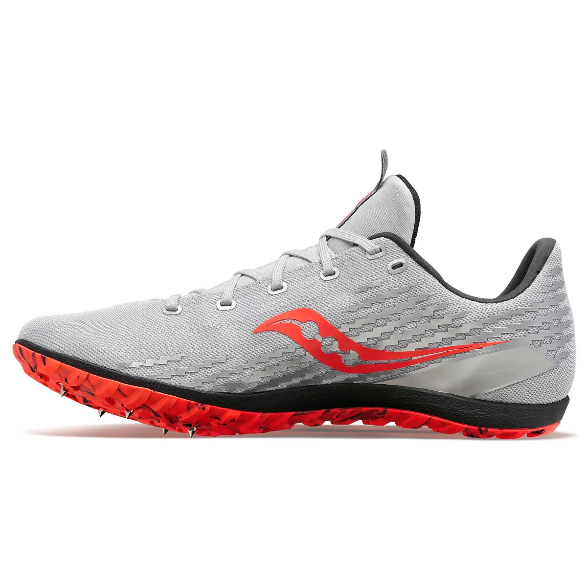 Saucony Women's Havok XC 3 85 Gray/Red/Black pair angle