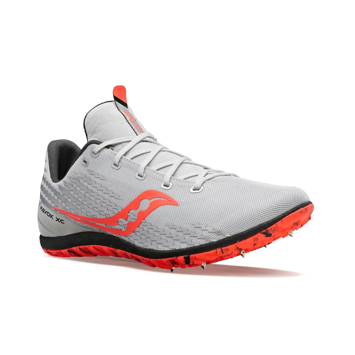 Saucony Women's Havok XC 3 85 Gray/Red/Black top
