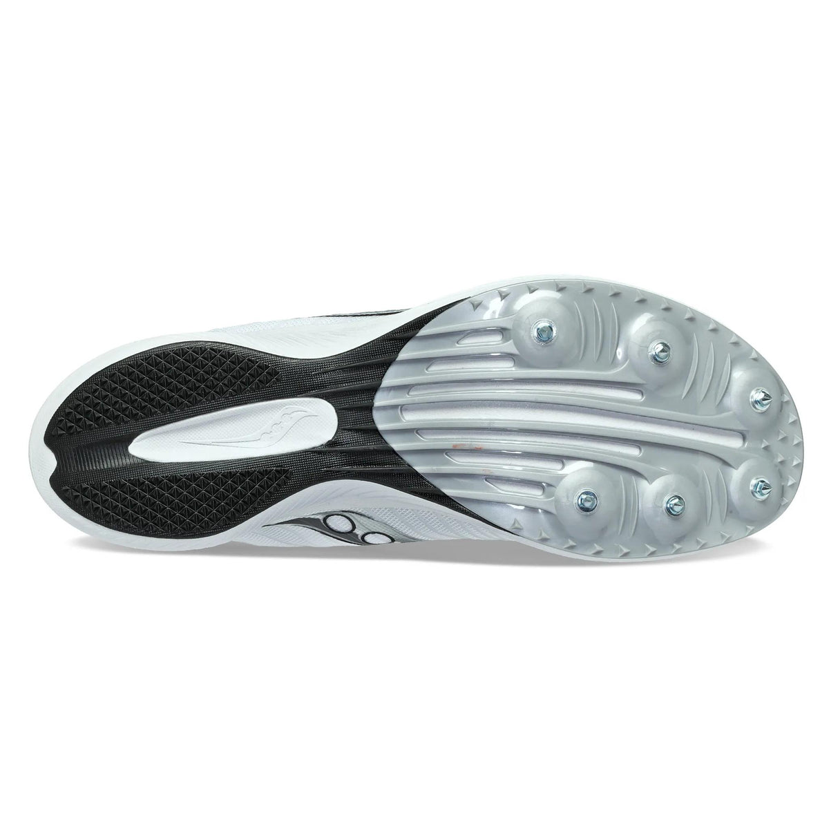 Saucony Women's velocity mp 01 White/Silver heel