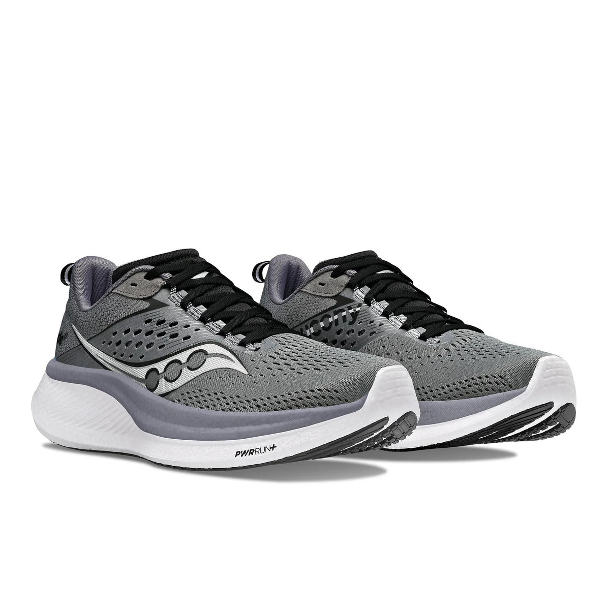 Saucony Men's Ride 17 107 Black pair angle