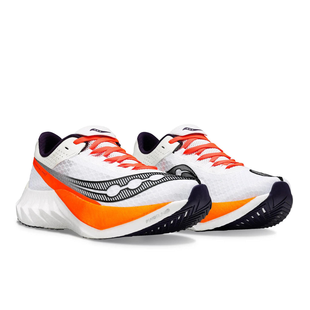 Saucony Men's Endorphin Pro 4 129 White/Black pair angle