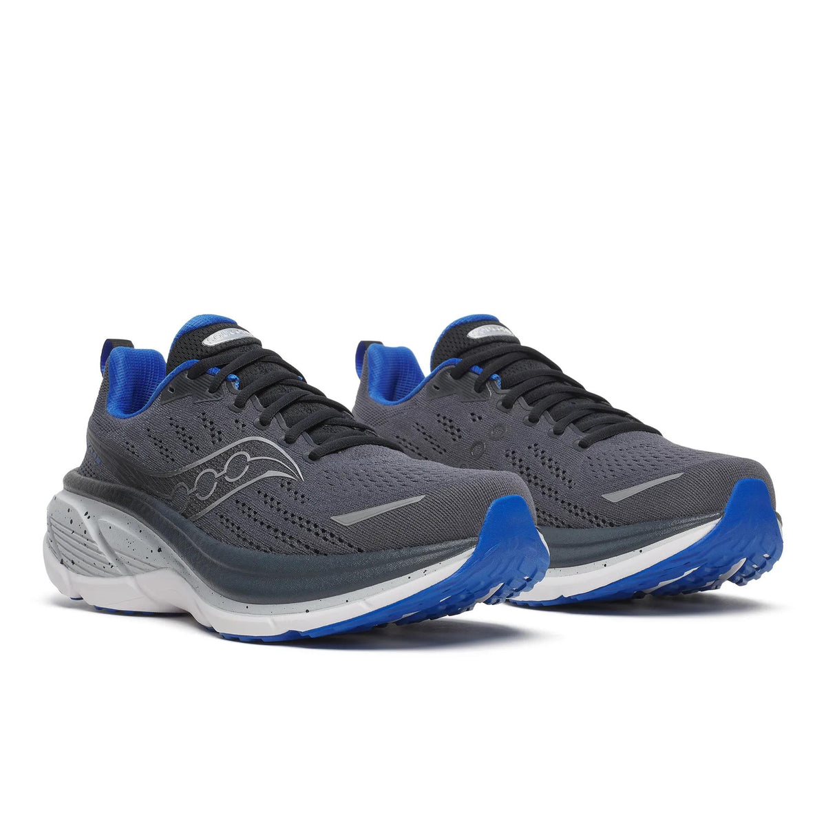 Saucony Men's Hurricane 25 120 Shadow/Black pair angle