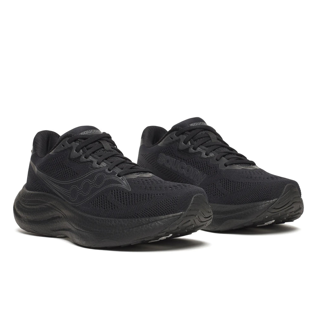Saucony Men's Ride 19 101 TripleBlack pair angle
