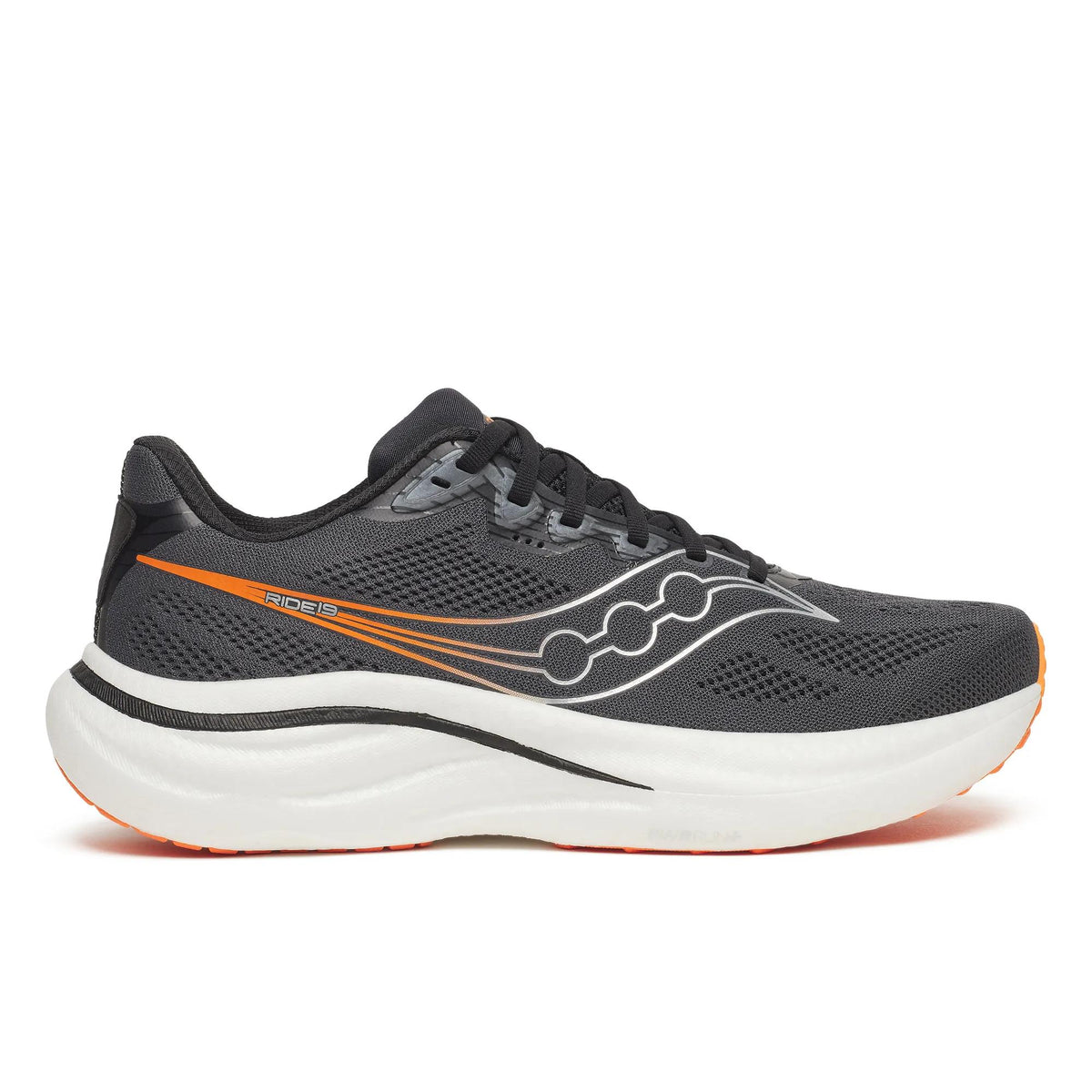 Saucony Men's Ride 19 120 Shadow/Black lateral