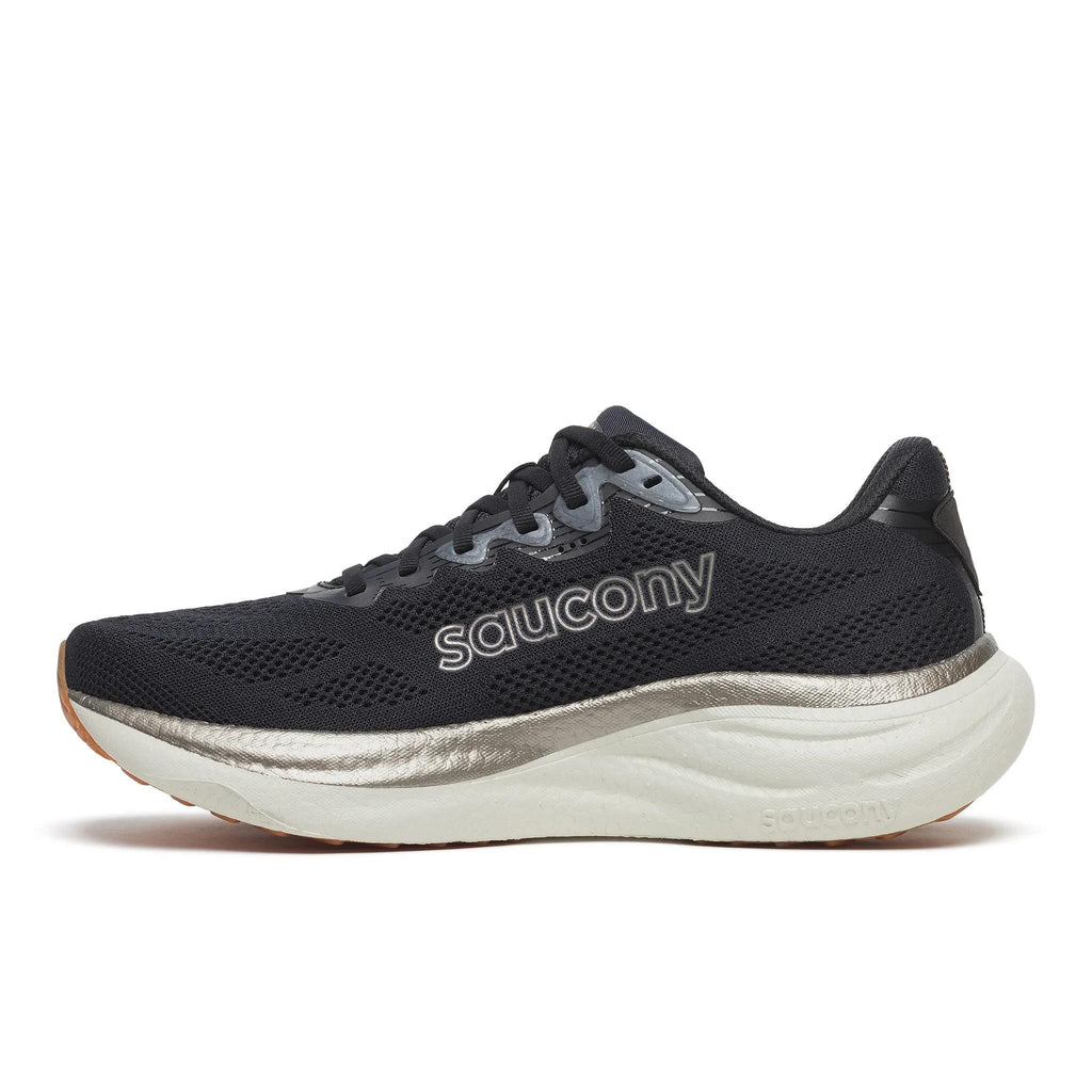 Saucony Men's Ride 19 145 Black/Pewter medial