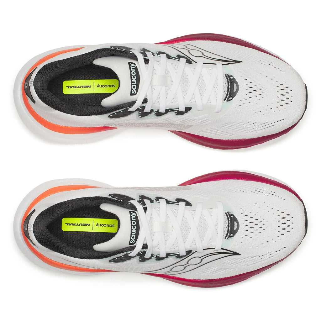 Saucony Men's Ride 19 172 White/Crimso top