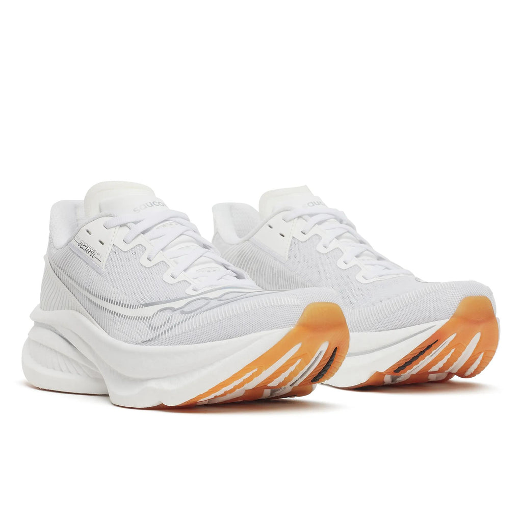 Saucony Men's Endorphin Azura 102 White/Gum pair angle
