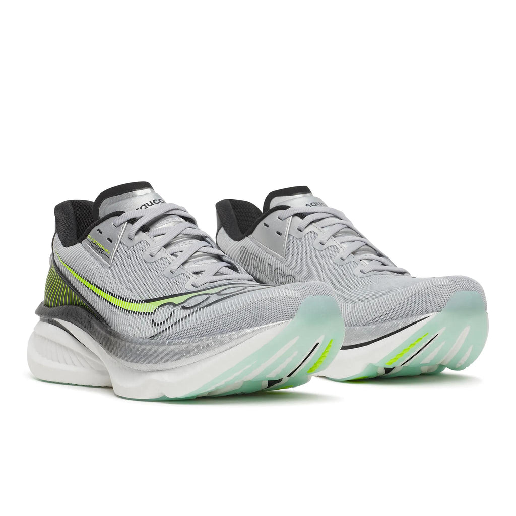 Saucony Men's Endorphin Azura 103 Silver/Black pair angle