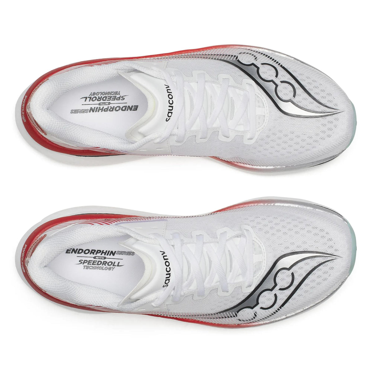 Saucony Men's Endorphin Azura 105 White/Salsa top