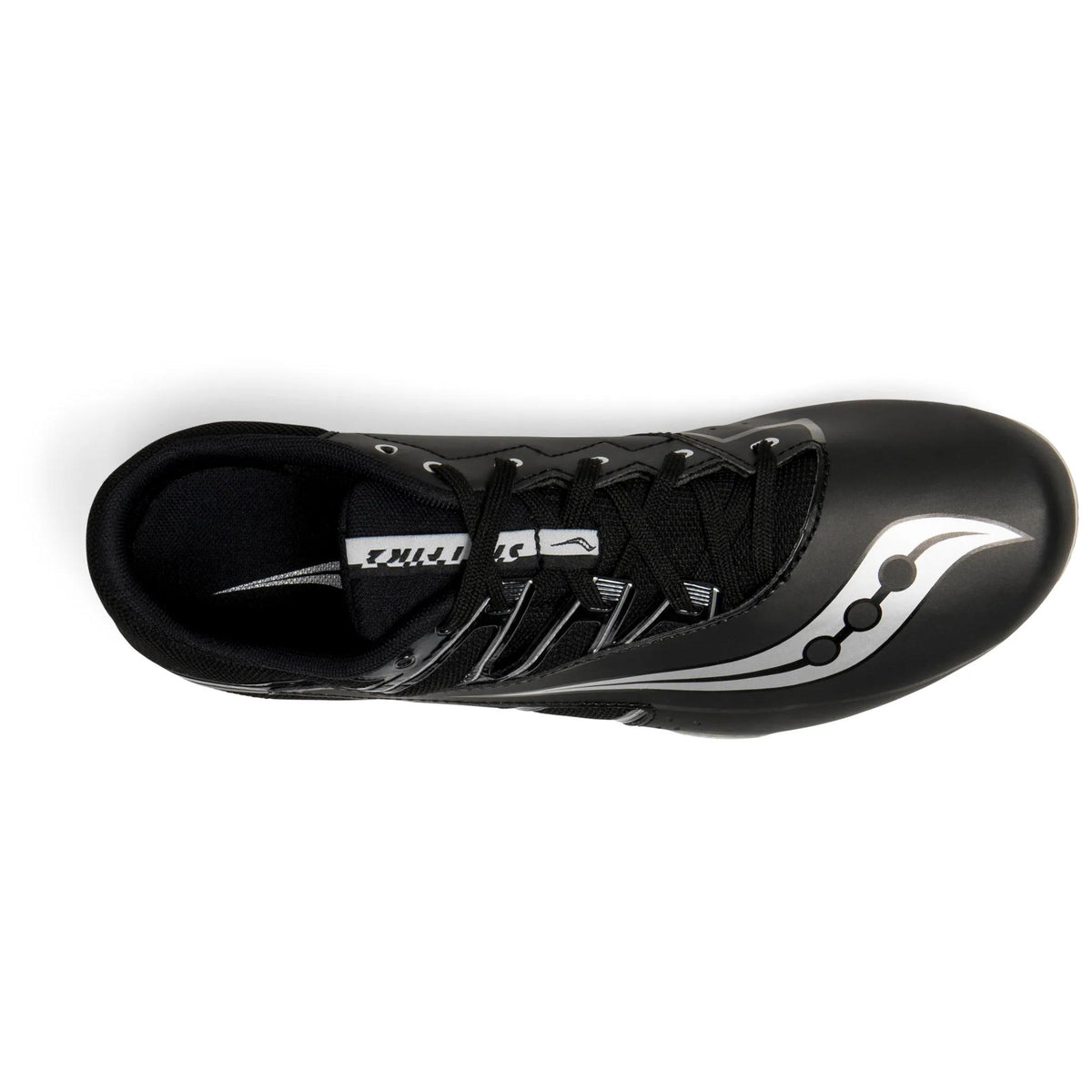 Saucony Men's Spitfire 4 6 Black/Silver medial
