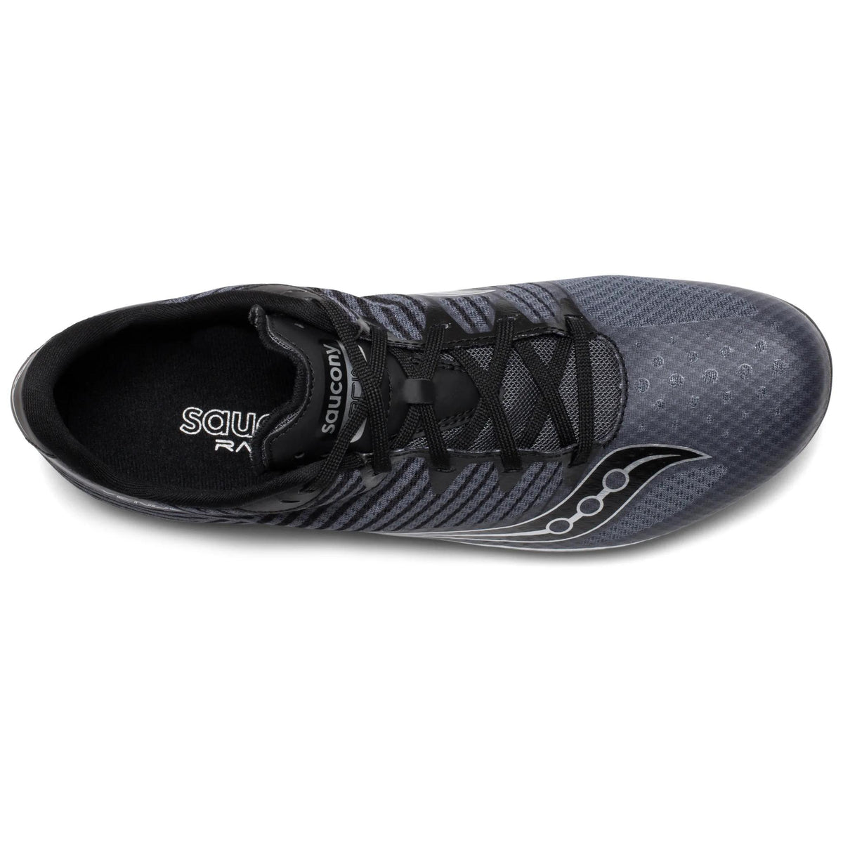 Saucony Men's Vendetta 2 6 Gray/Black medial