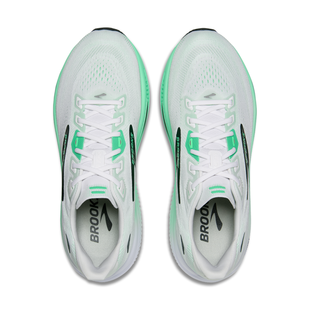 Brooks Men's Ghost 18 183 White/SpringBud/Spruce top