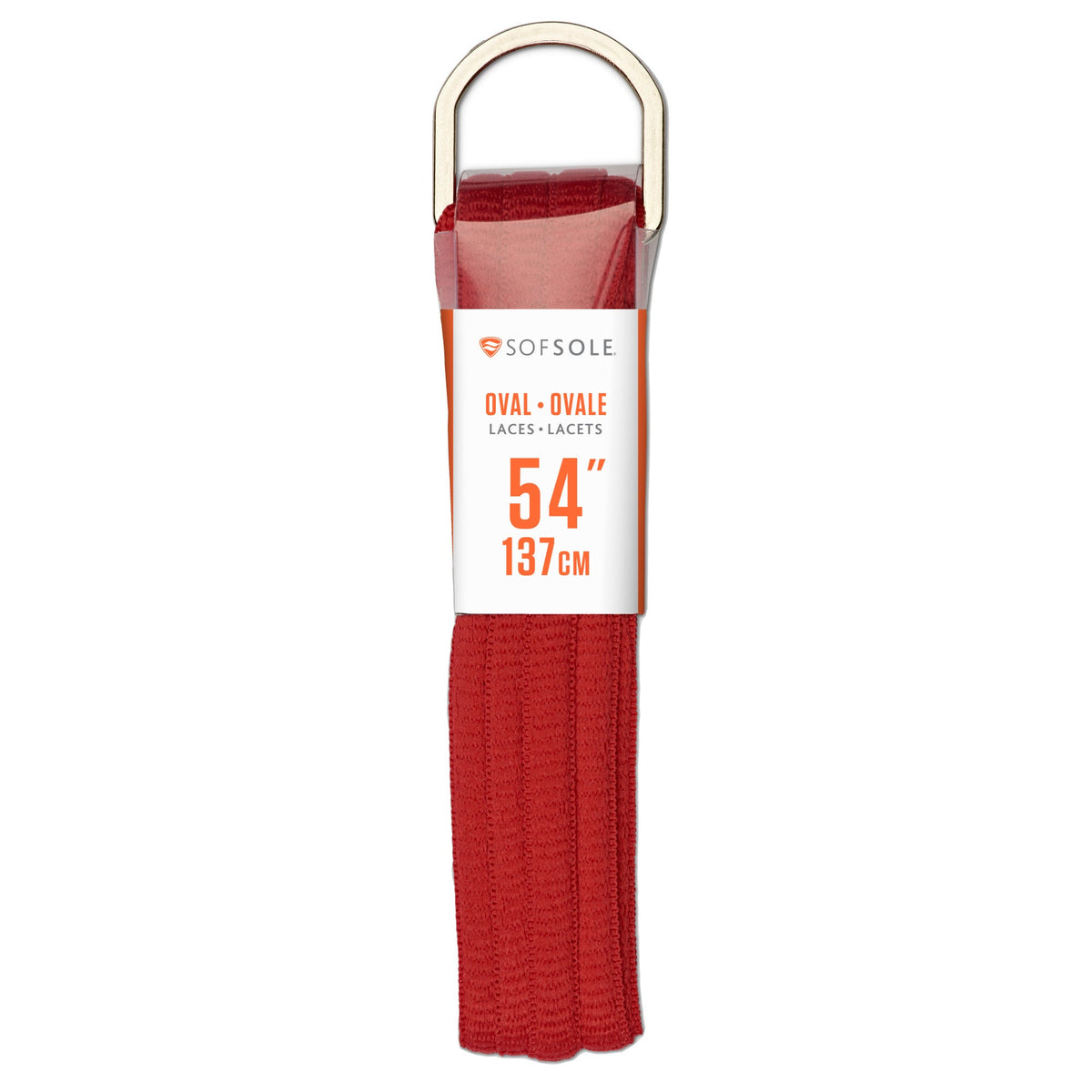 Sof Sole Oval Laces 54" Red lateral