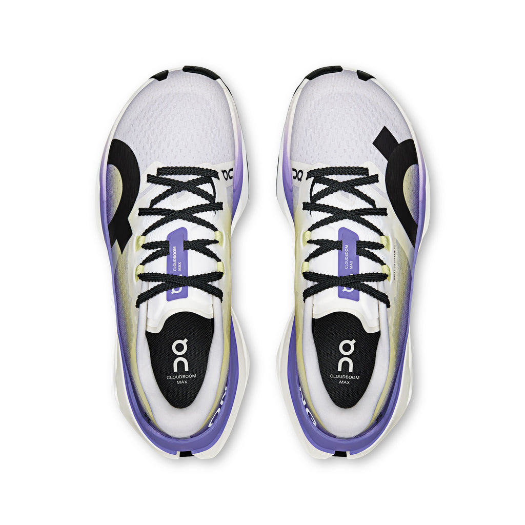 On Running Women's Cloudboom Max 0438 White/Juniper pair angle