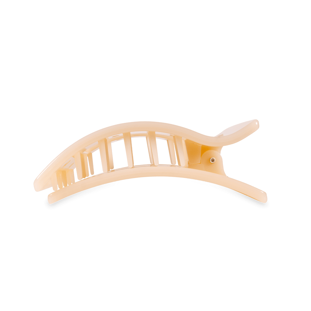 Teleties Flat Rectangle Medium Almond Beige heel