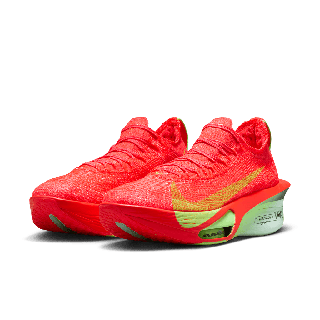 Nike Men's Air Zoom Alphafly Next% 3 600 BrightCrimson/CavePurpleLimeBlast pair angle