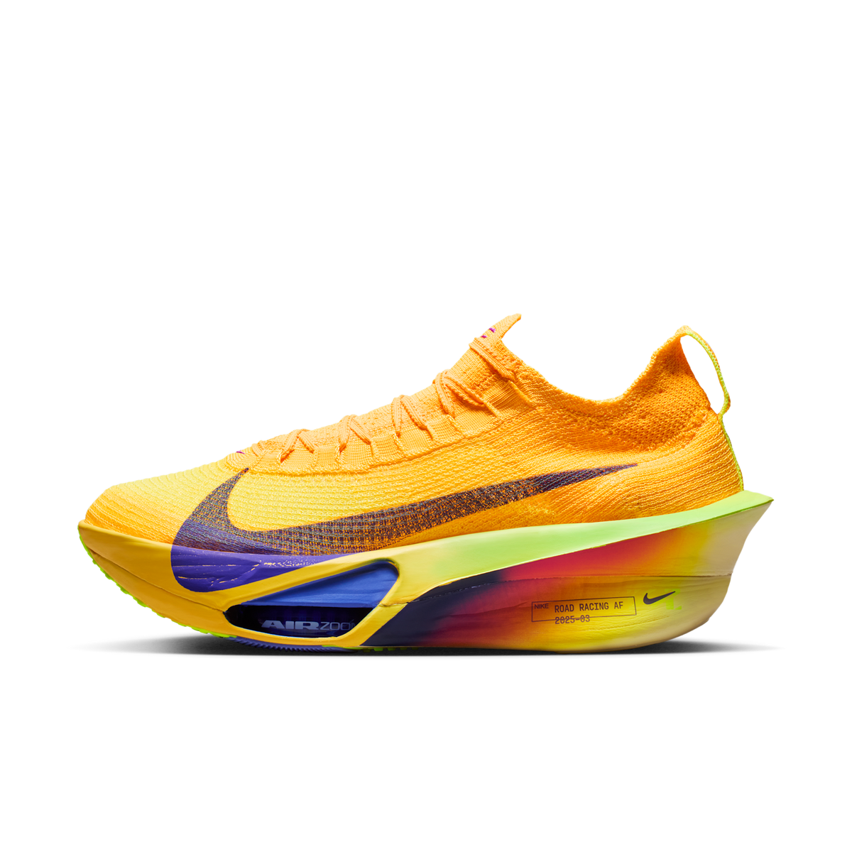 Nike Men's Air Zoom Alphafly Next% 3 800 LaserOrange/IndigoBurstCitronPulse lateral
