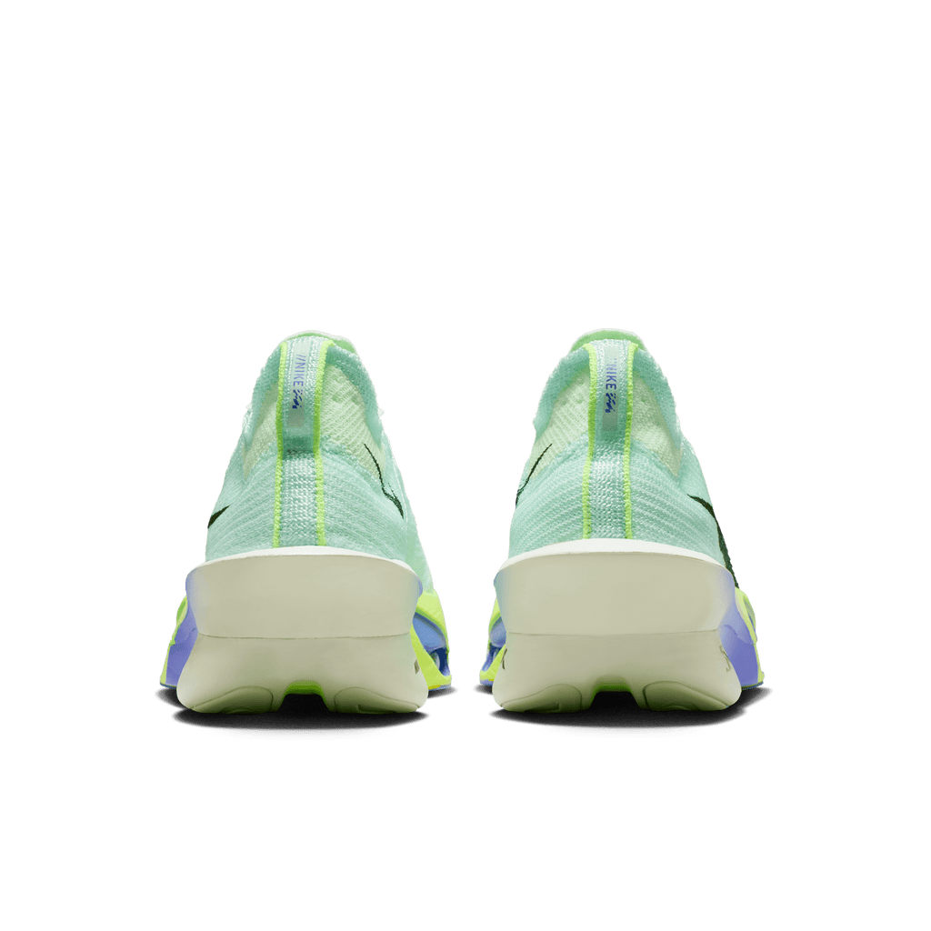 Nike Men's Air Zoom Alphafly Next% 3 300 BarelyGreen/BlackSpruceVoltTint heel