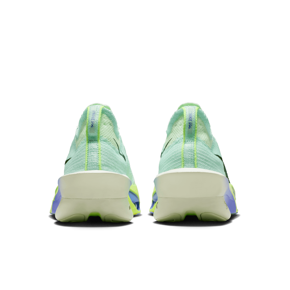 Nike Men's Air Zoom Alphafly Next% 3 300 BarelyGreen/BlackSpruceVoltTint heel