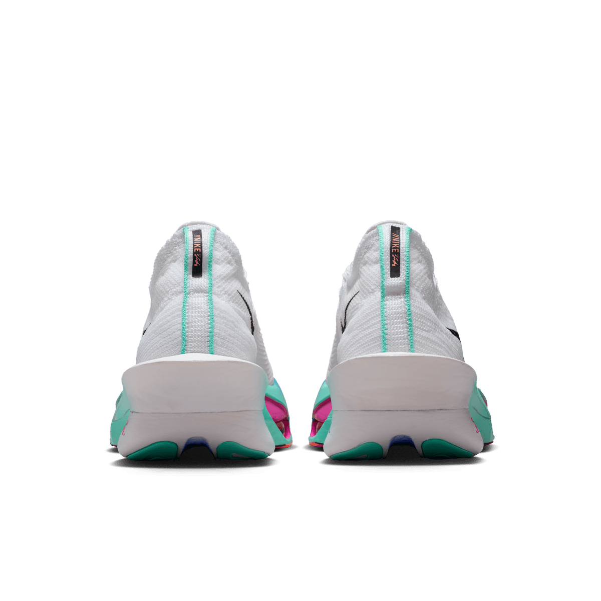 Nike Men's Air Zoom Alphafly Next% 3 104 White/BlackHyperTurqConcord heel