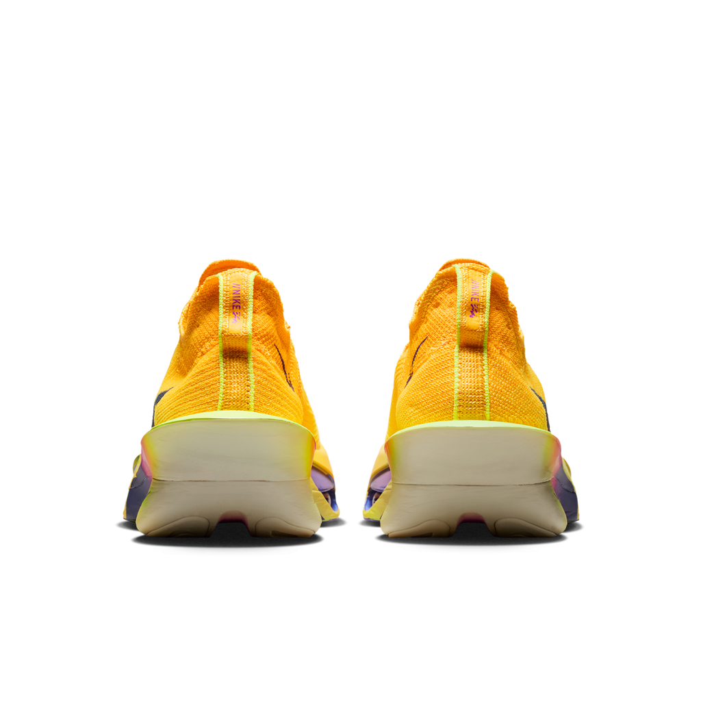 Nike Men's Air Zoom Alphafly Next% 3 800 LaserOrange/IndigoBurstCitronPulse heel