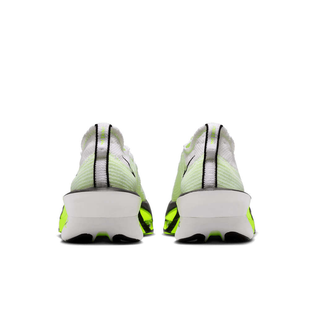 Nike Men's Air Zoom Alphafly Next% 3 100 White/BlackVoltBarelyVolt heel