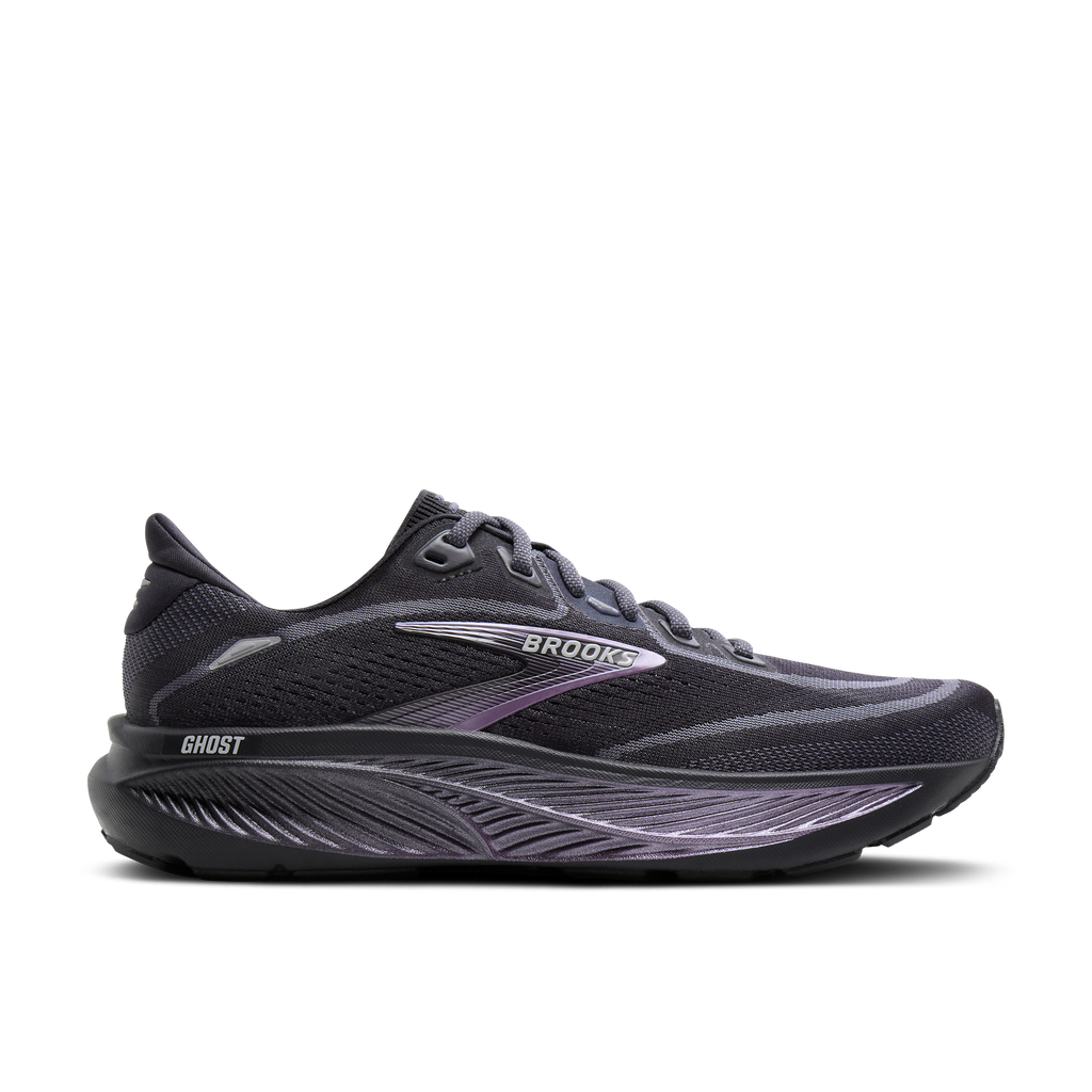 Brooks Women's Ghost 18 058 Ebony/Folkstone/Metallic lateral