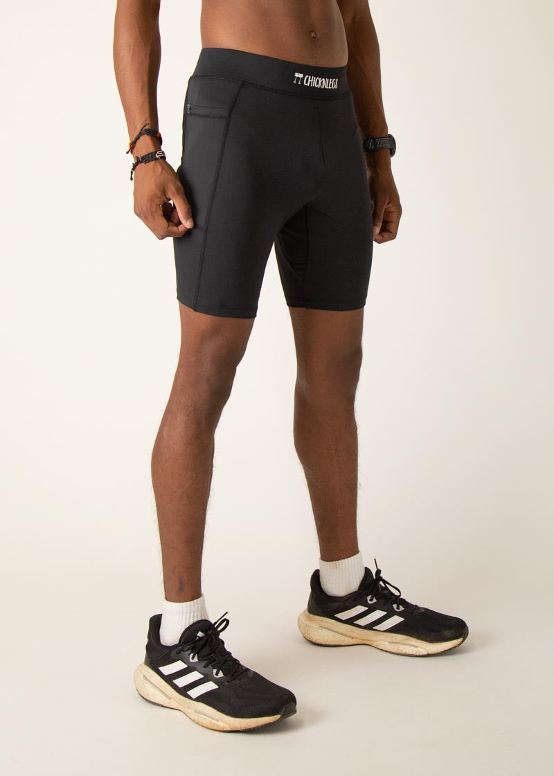 ChicknLegs Men's 8" Half Tights Black medial
