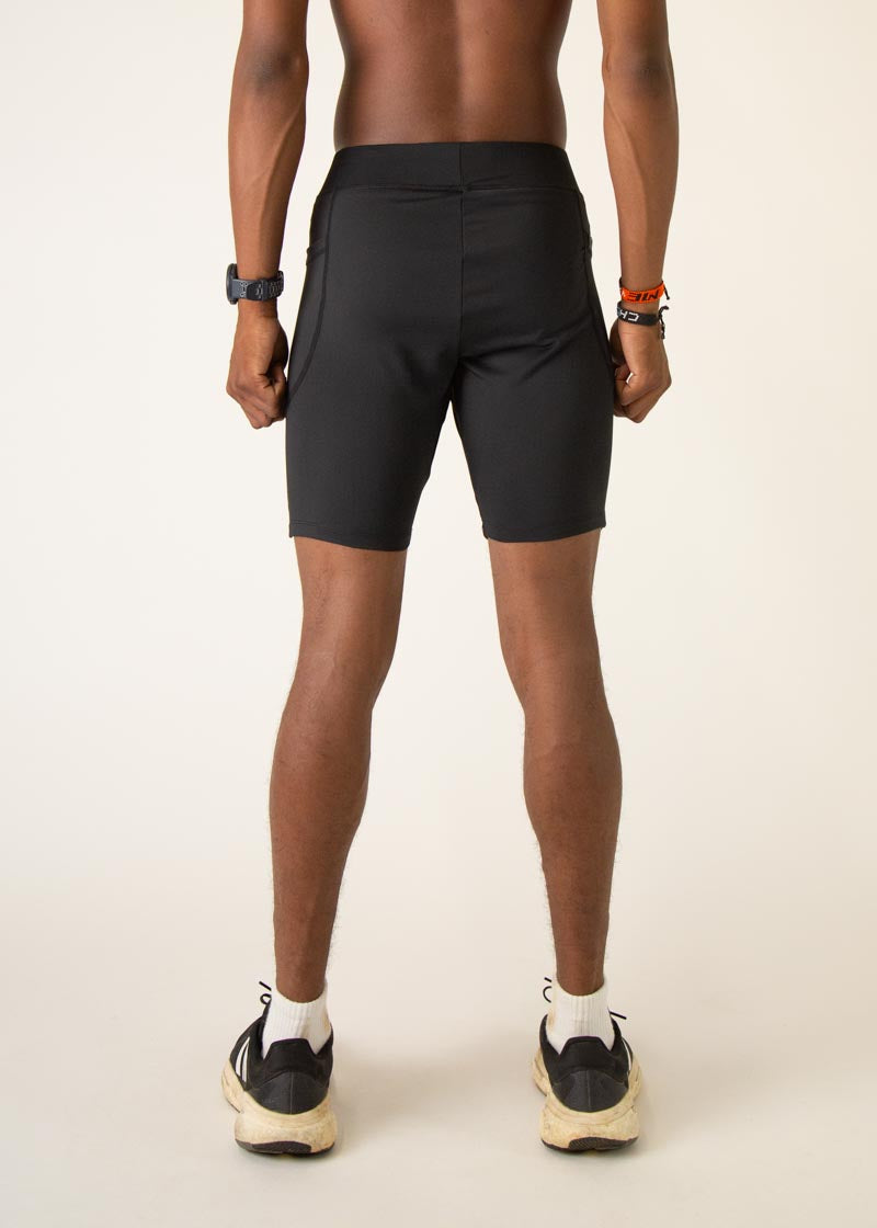 ChicknLegs Men's 8" Half Tights Black top