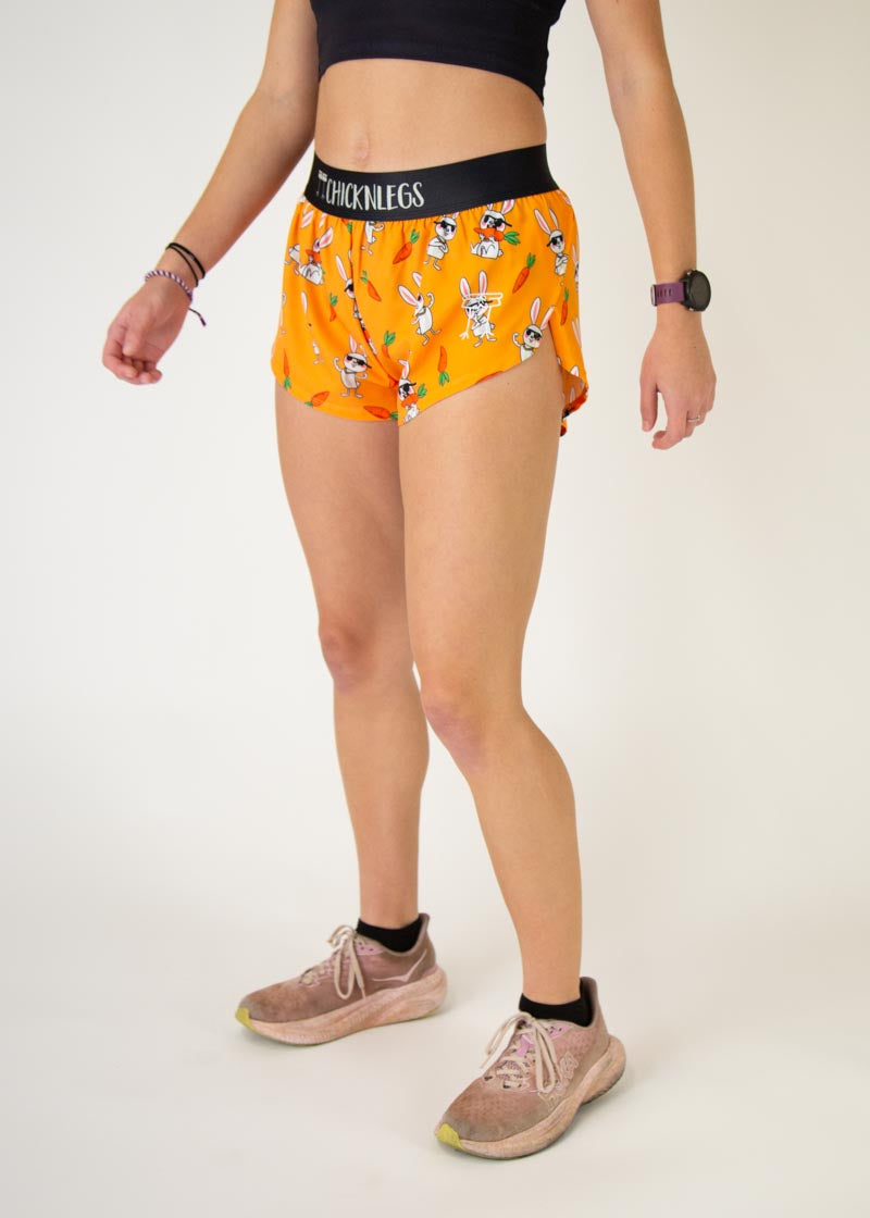 ChicknLegs Women's 1.5" Split Shorts Bad Bunny medial