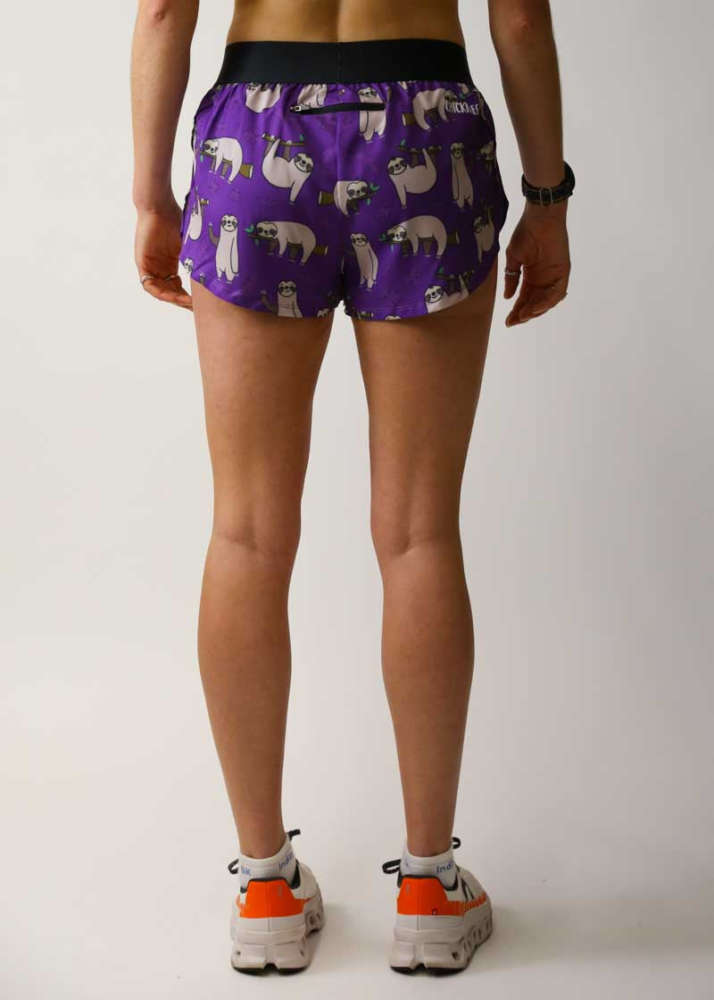 ChicknLegs Women's 1.5" Split Shorts Sloths top