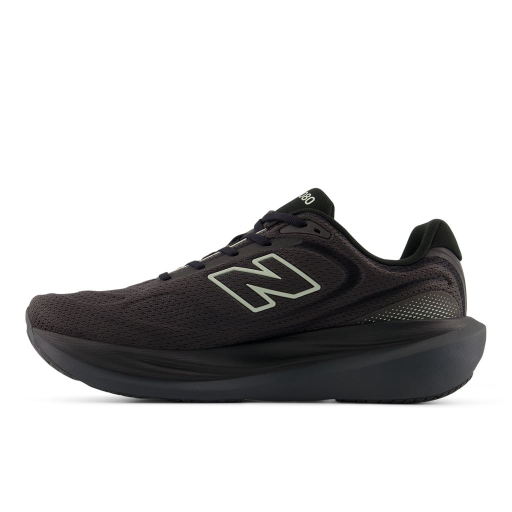 New Balance Men's 1080v15 5MD BLACK/FADEDBLACK/OLIVINE medial