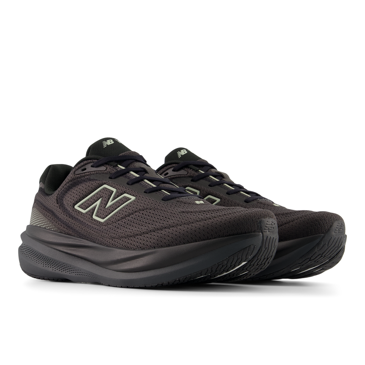 New Balance Men's 1080v15 5MD BLACK/FADEDBLACK/OLIVINE pair angle