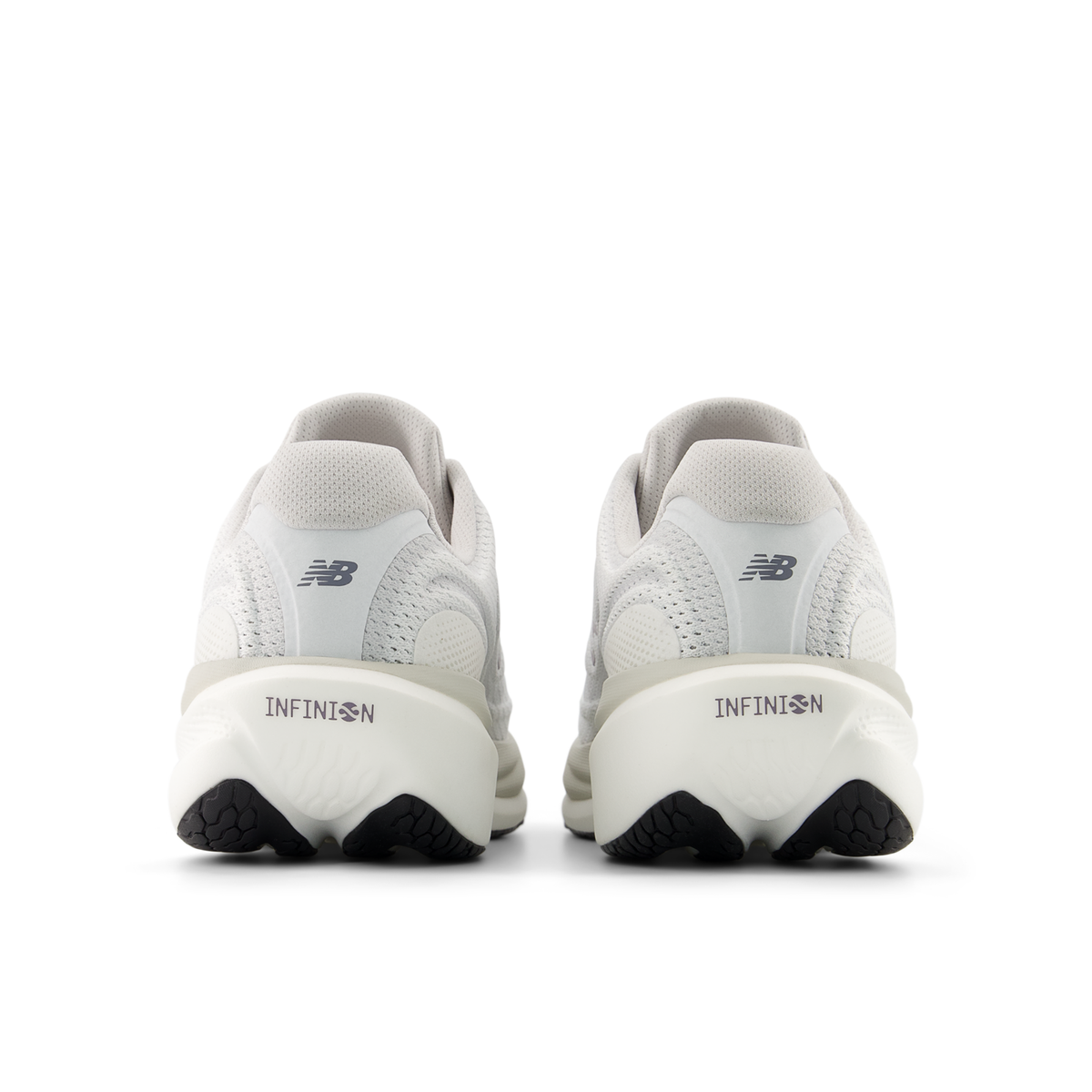 New Balance Men's 1080v15 7E3 NB103WHITE/TRUFFLESALT/GREYMATTER heel