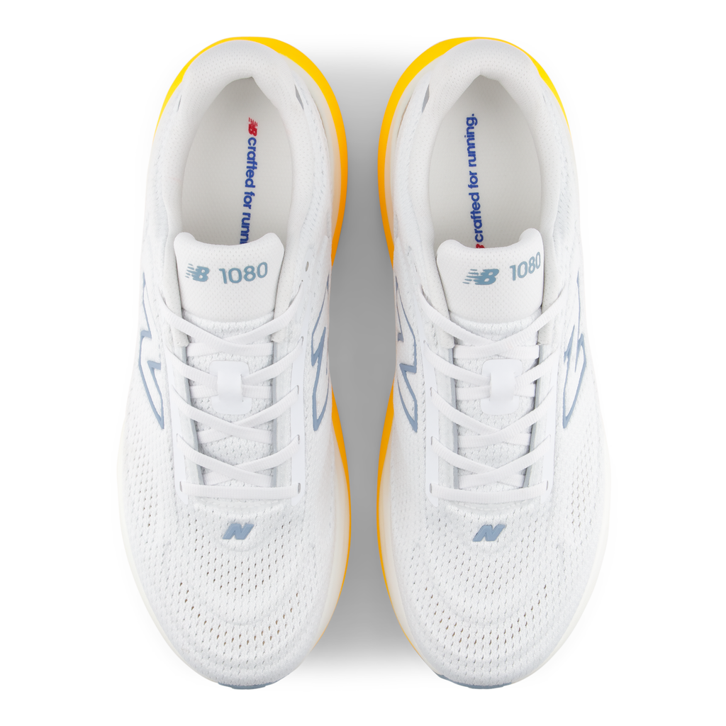 New Balance Men's 1080v15 98N NB103WHITE/SATSUMAORANGE top