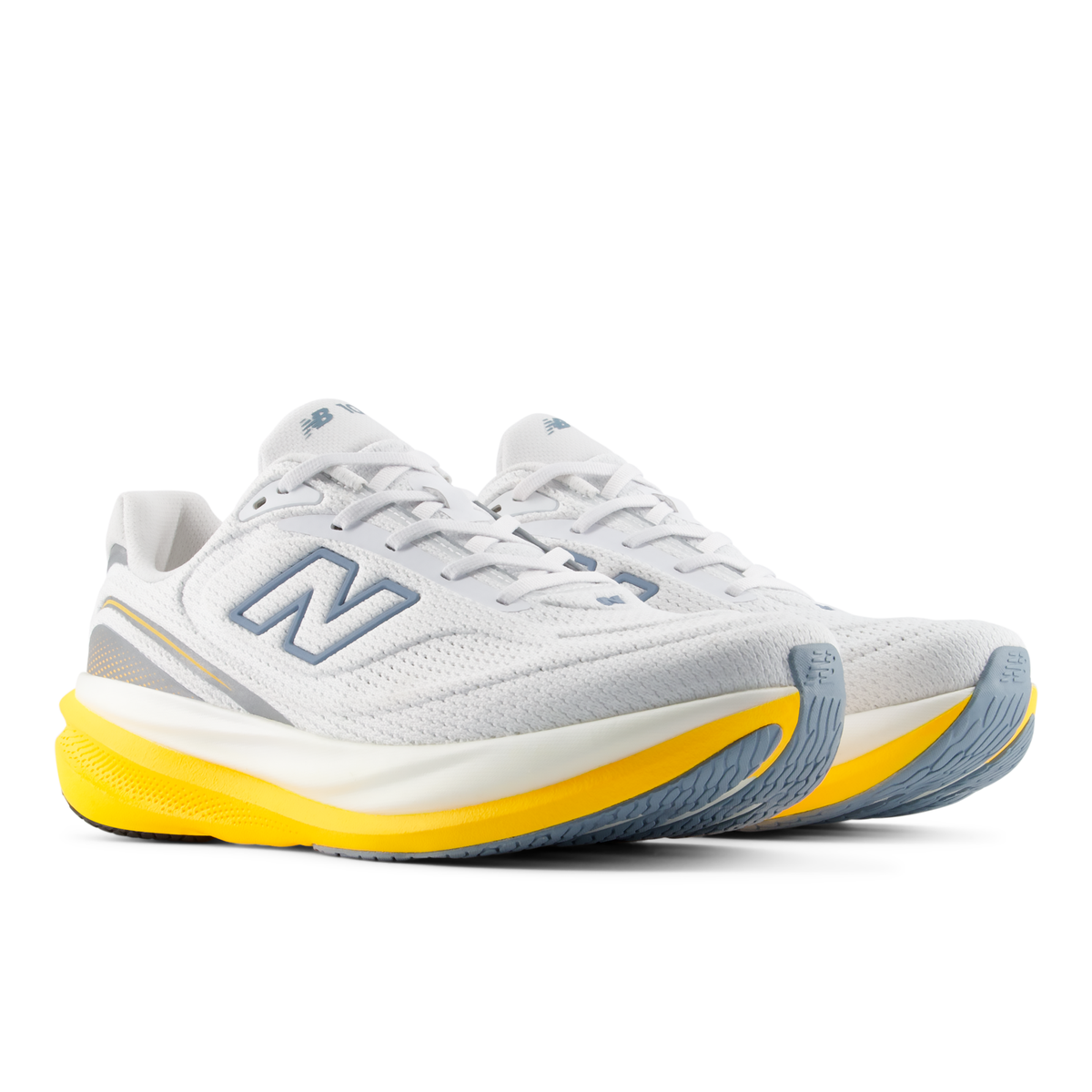 New Balance Men's 1080v15 98N NB103WHITE/SATSUMAORANGE pair angle