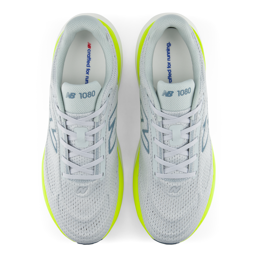 New Balance Men's 1080v15 9WU LIGHTZINCBLUE/ALKALINEGREEN top