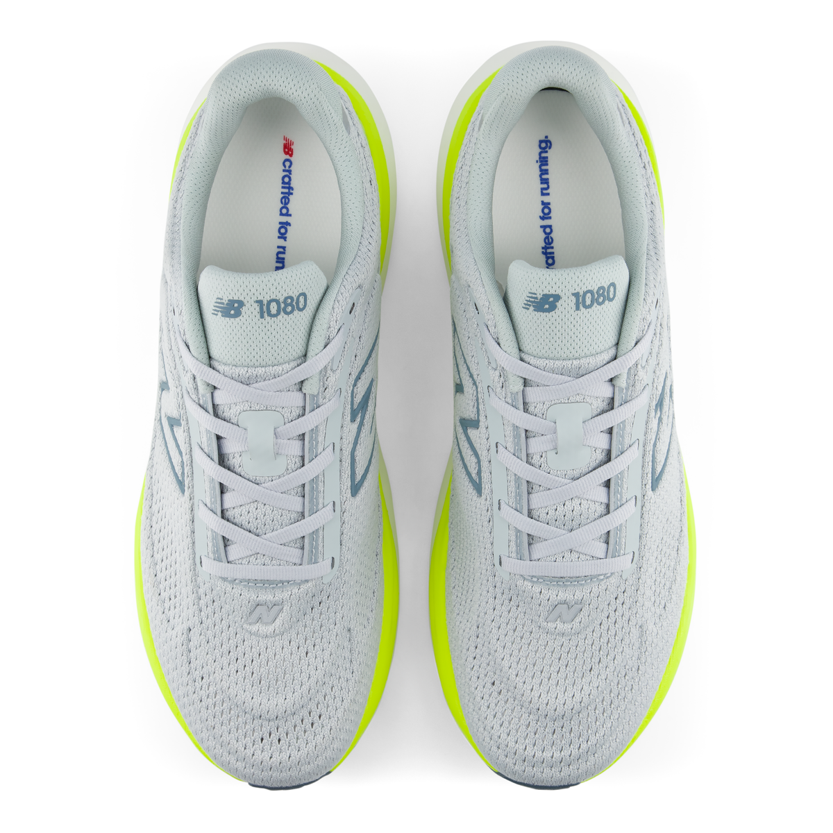 New Balance Men's 1080v15 9WU LIGHTZINCBLUE/ALKALINEGREEN top