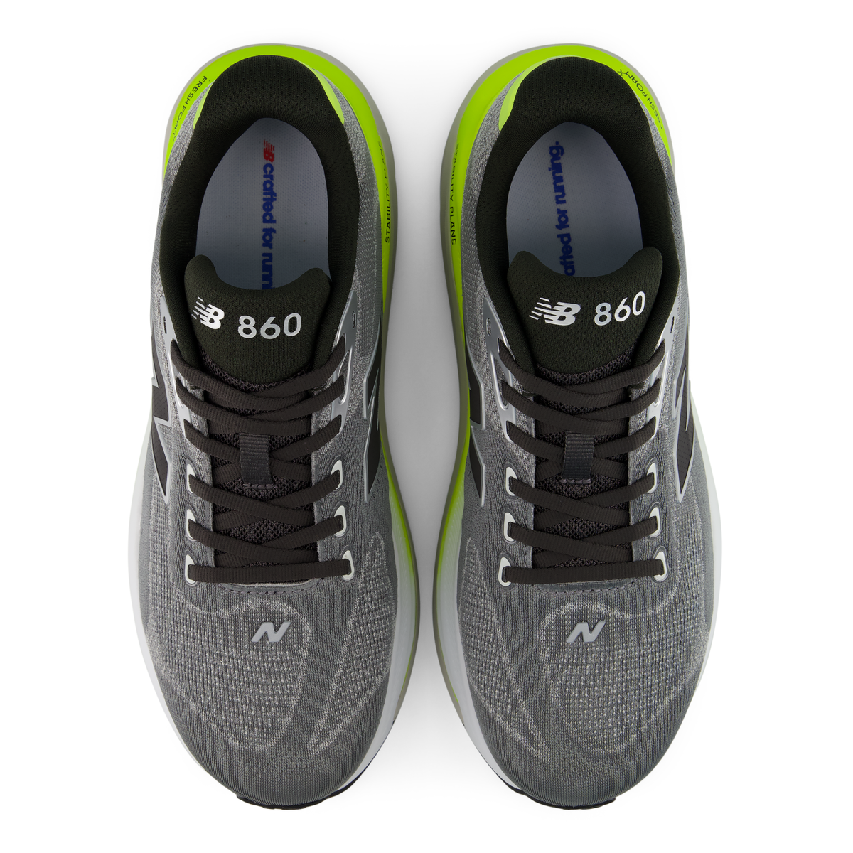 New Balance Men's 860v15 4OB SLATEGREY/ALKALINEGREEN top