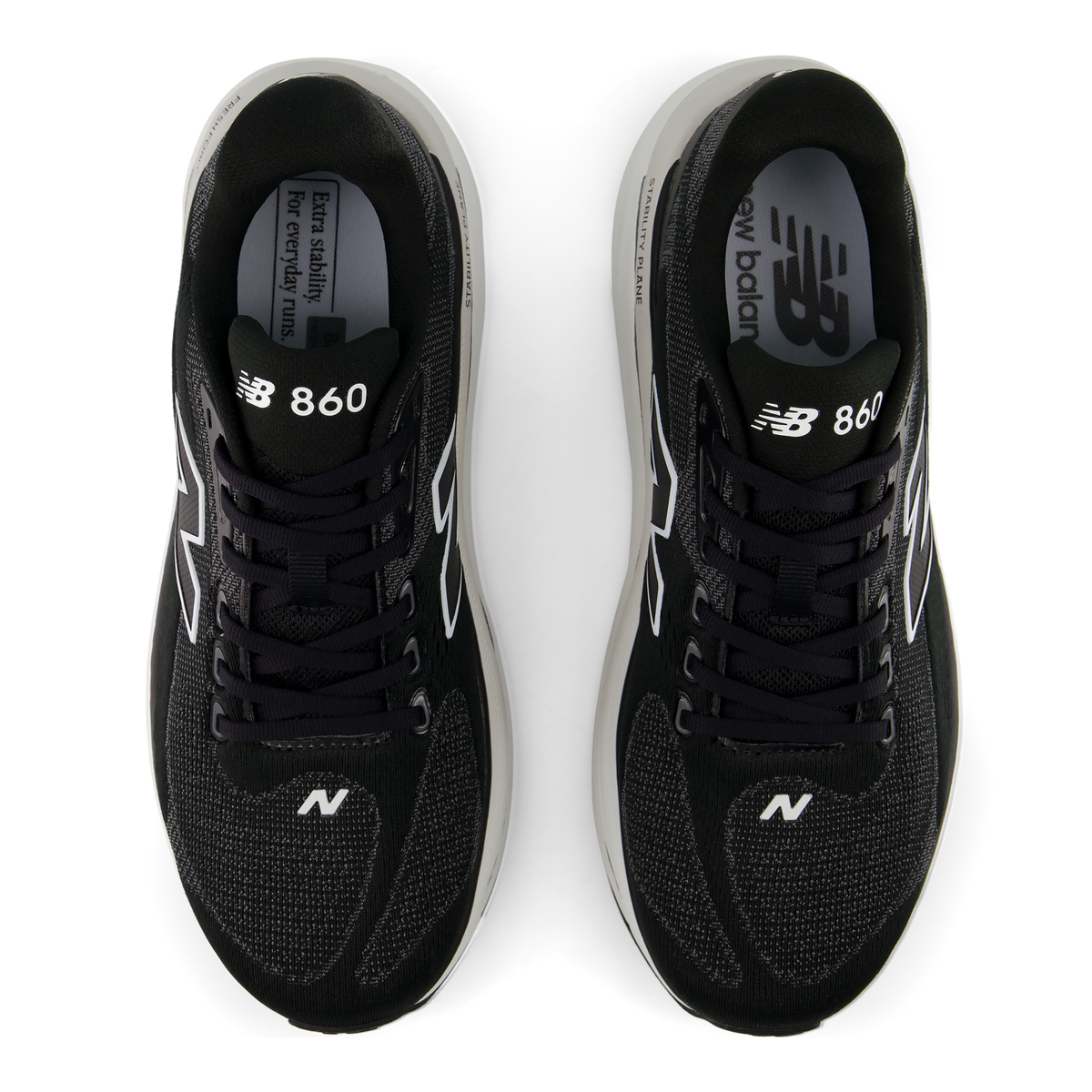 New Balance Men's 860v15 7GW BLACK/WHITE top