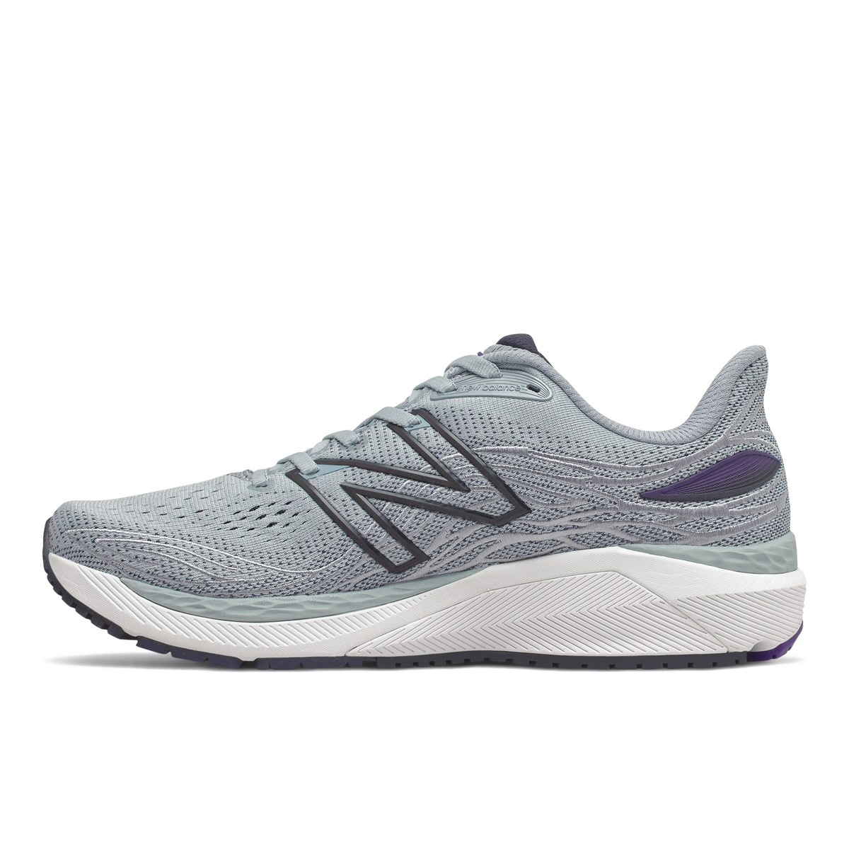 New Balance Men's 860 v12 S Gray/Purple medial