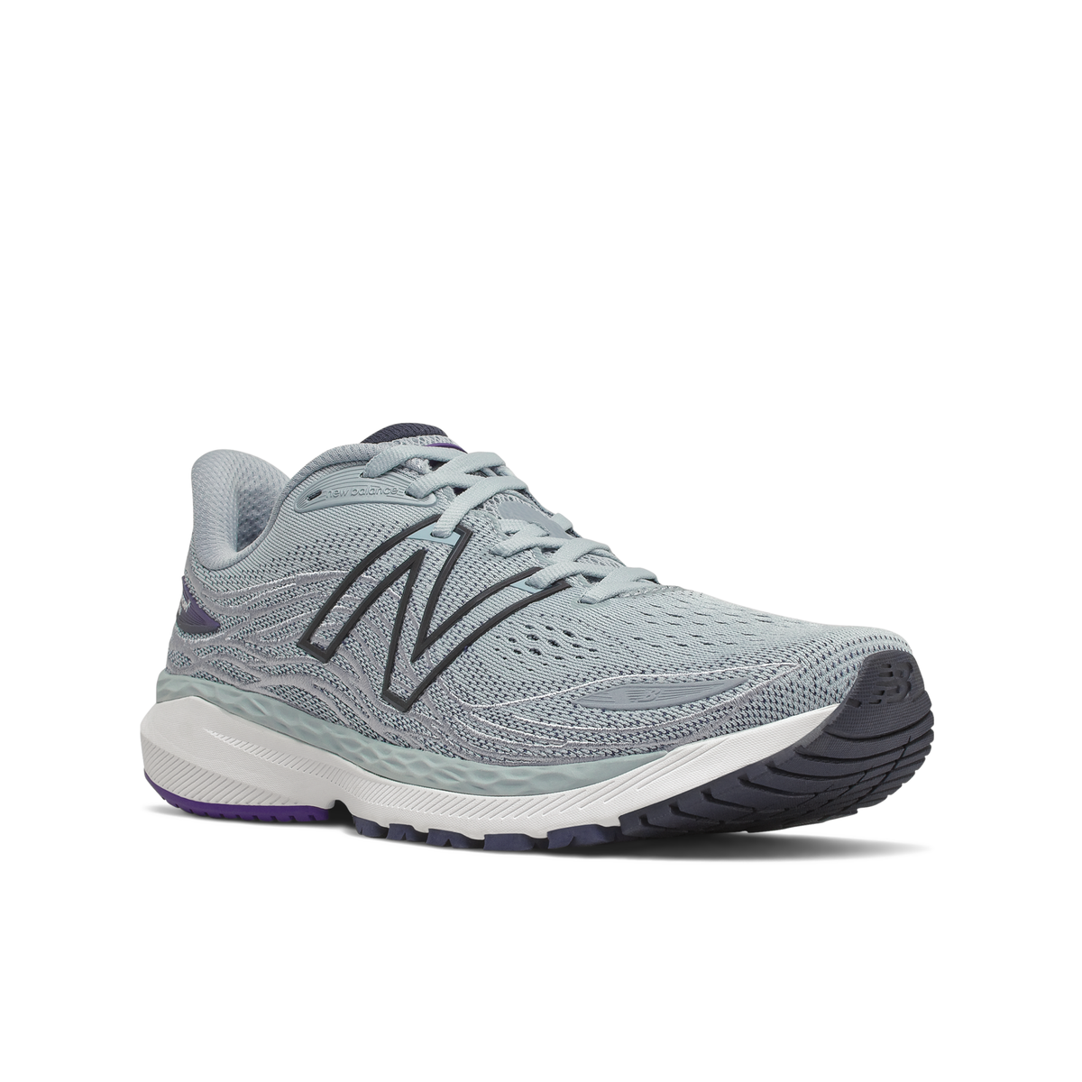 New Balance Men's 860 v12 S Gray/Purple pair angle