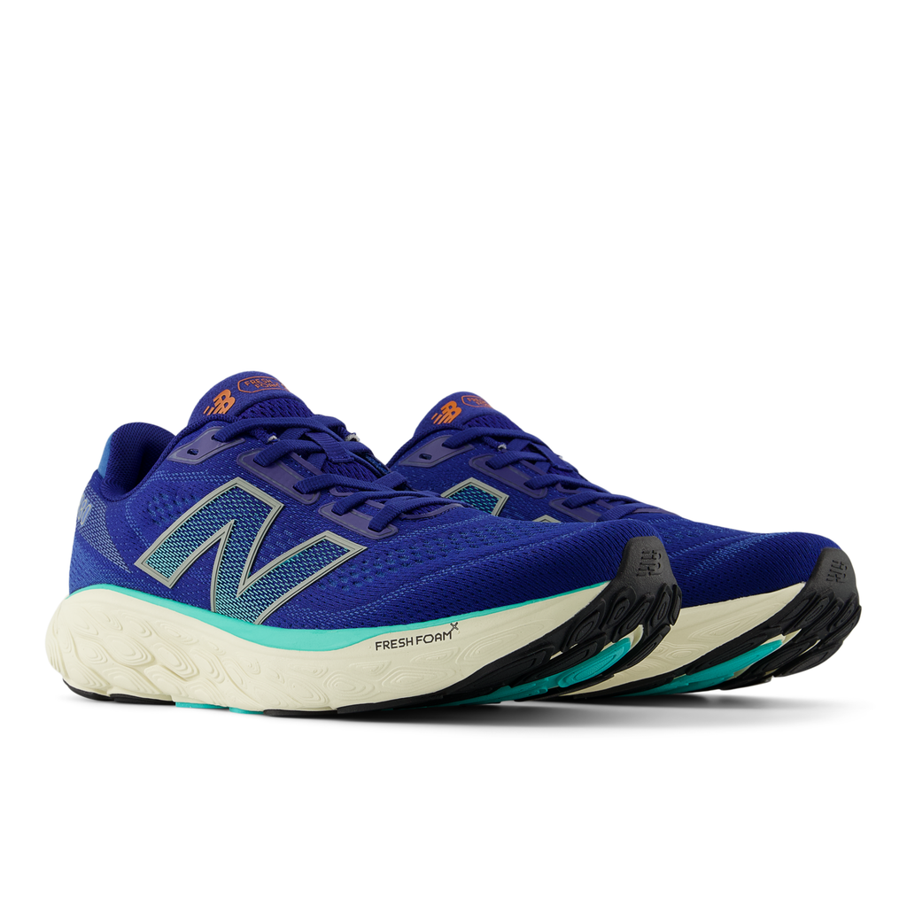 New Balance Men's 880 v14 A Inkwell/CyberJade/DarkSilverMetallic pair angle